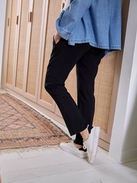 Pantalon de grossesse cigarette bandeau sans couture gris+noir - vertbaudet enfant 
