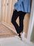 Pantalon de grossesse cigarette bandeau sans couture gris+noir - vertbaudet enfant 