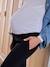 Pantalon de grossesse cigarette bandeau sans couture gris+noir - vertbaudet enfant 