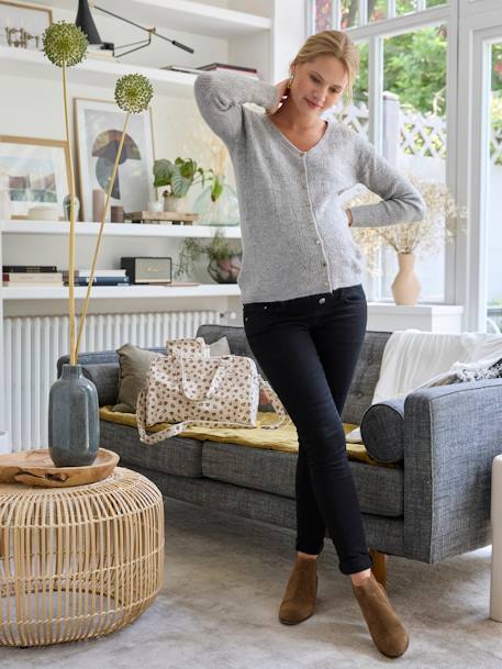 Skinny maternity jeans black+brut denim+stone - vertbaudet enfant 