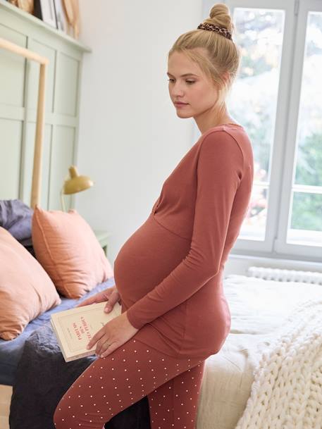 Pyjama de grossesse et d'allaitement/ Ensemble maman - bébé
