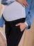 Pantalon de grossesse cigarette bandeau sans couture gris+noir - vertbaudet enfant 