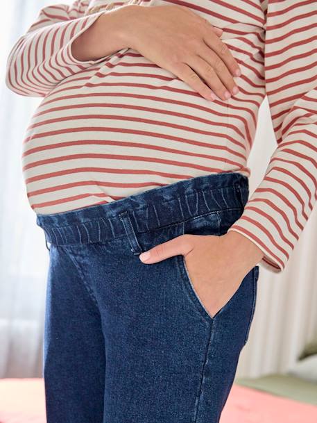 Paperbag Jeans with Seamless Band, for Maternity stone - vertbaudet enfant 