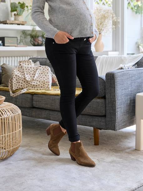 Skinny maternity jeans black+brut denim+stone - vertbaudet enfant 