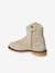 Zipped Leather Boots for Girls camel - vertbaudet enfant 