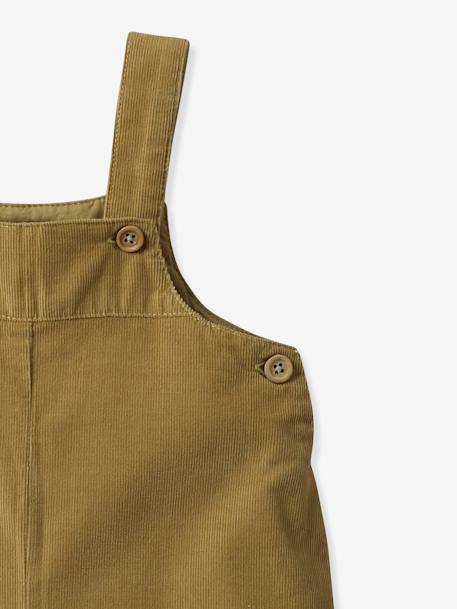 Corduroy Dungarees for Babies, by CYRILLUS golden yellow - vertbaudet enfant 