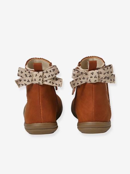 Boots with Zip for Girls, Designed for Autonomy black+brown - vertbaudet enfant 