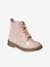 Boots with Laces & Zip for Girls, Designed for Autonomy rose - vertbaudet enfant 