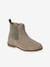 Leather Boots with Zip & Elastic for Children grey - vertbaudet enfant 