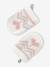 Fluffy Jacquard Knit Beanie + Snood + Mittens Set for Baby Girls ecru - vertbaudet enfant 