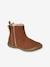 Bottines enfant fille synthétique zippées marron+noir - vertbaudet enfant 