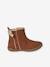 Bottines enfant fille synthétique zippées marron+noir - vertbaudet enfant 