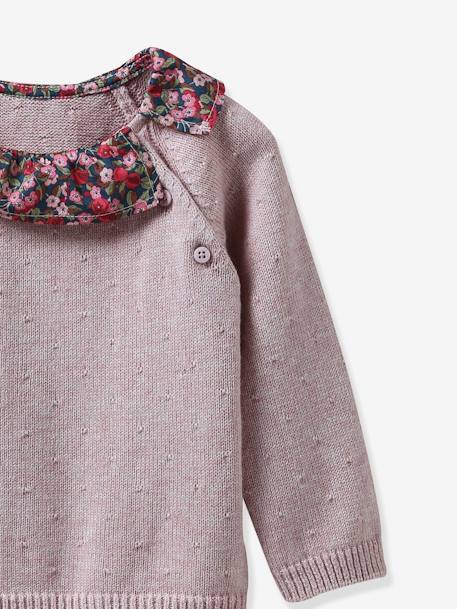 Jumper with Collar in Liberty Fabric by Cyrillus, for Babies printed pink - vertbaudet enfant 