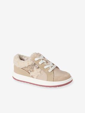 -Furry Trainers with Laces & Zips for Girls