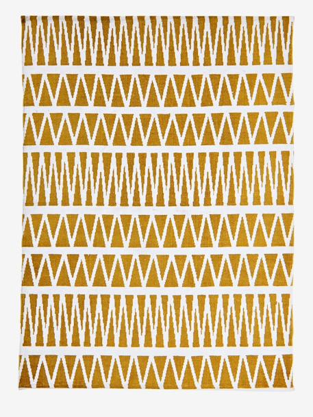 Tapis rectangle imprimé graphique jaune imprimé - vertbaudet enfant 