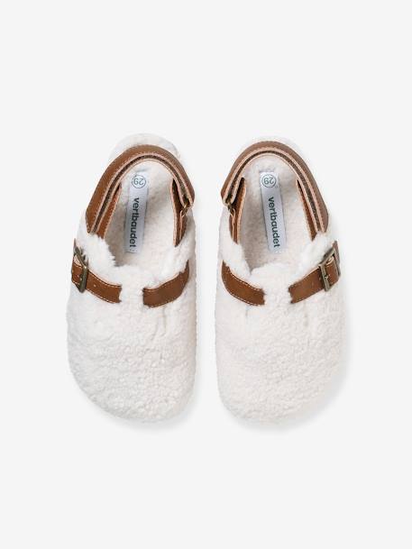 Furry Clogs for Children ecru - vertbaudet enfant 