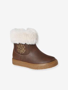 Zipped Boots with Fur Lining, for Girls, Designed for Autonomy  - vertbaudet enfant