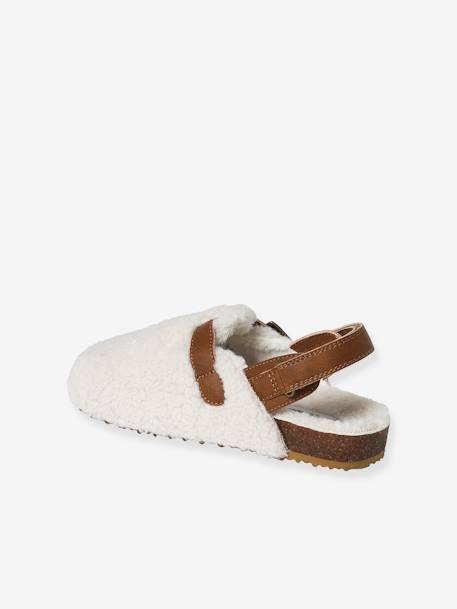 Furry Clogs for Children ecru - vertbaudet enfant 