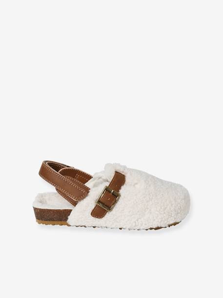 Furry Clogs for Children ecru - vertbaudet enfant 