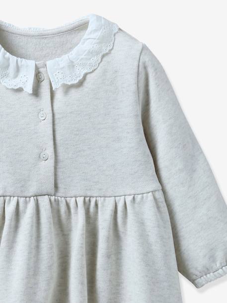 Fleece Dress for Babies, by CYRILLUS marl beige - vertbaudet enfant 
