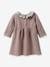 Knitted Dress with Collar in Liberty® Fabric, by CYRILLUS for Babies rose - vertbaudet enfant 