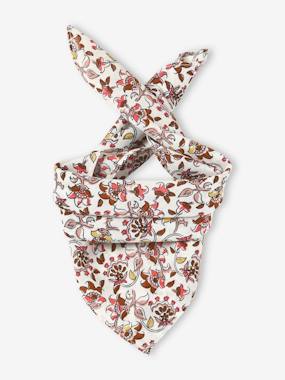 -Floral Print Scarf for Baby Girls
