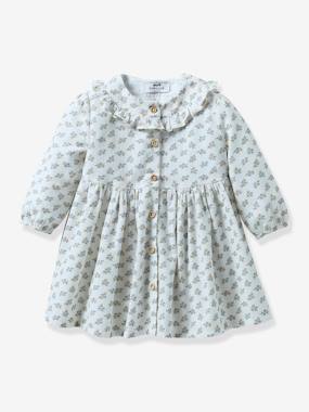 -Printed Corduroy Dress for Babies, by CYRILLUS
