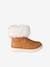 Zipped Boots with Fur Lining, for Girls, Designed for Autonomy camel - vertbaudet enfant 