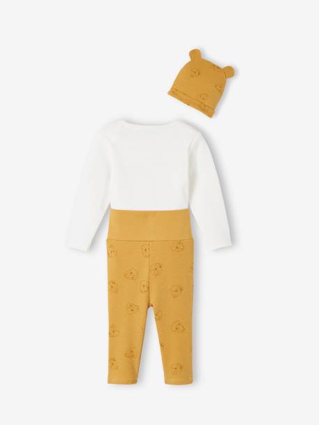 Ensemble bébé garçon body + pantalon + bonnet Disney® Tic & Tac moutarde - vertbaudet enfant 