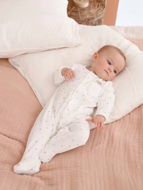 Baby-Pyjamas & Sleepsuits-Sheep Sleepsuit in Velour for Newborn Babies