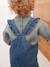 Salopette bébé en denim bretelles à volants stone - vertbaudet enfant 