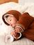 Corduroy Pramsuit with Removable Feet & Mittens for Babies beige - vertbaudet enfant 