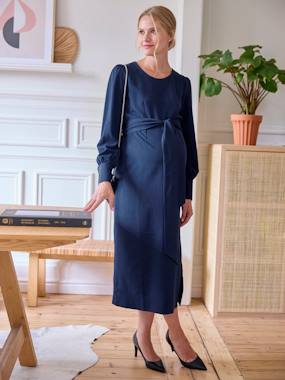 Long Dress with Draped Effect, for Maternity  - vertbaudet enfant