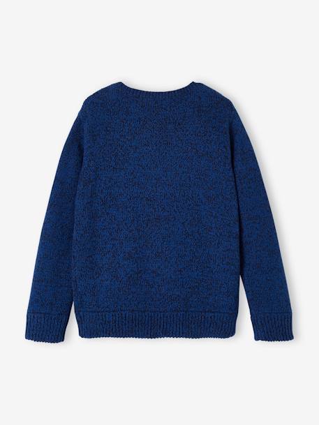 Marl Knit Jumper with Animation on the Front for Boys electric blue - vertbaudet enfant 