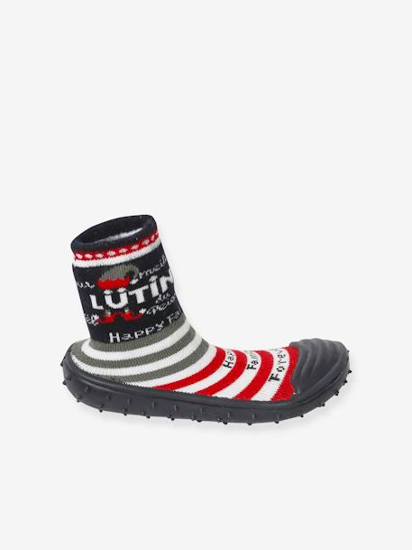 Christmas Special Non-Slip Slipper Socks for Children blue - vertbaudet enfant 