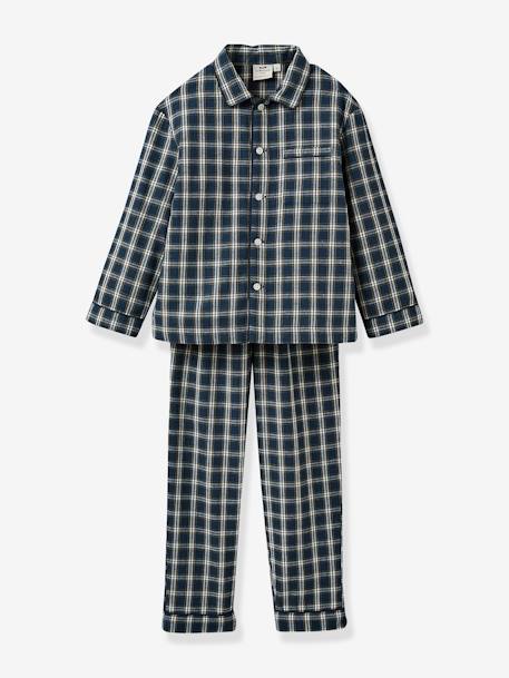 Classic Gingham Pyjamas for Boys, by CYRILLUS chequered blue - vertbaudet enfant 