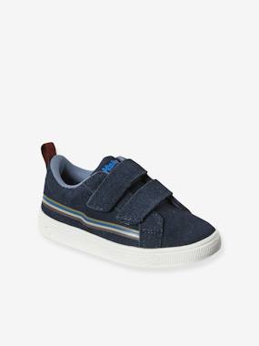 Leather Trainers with Hook-and-Loop Straps for Children, Designed for Autonomy  - vertbaudet enfant