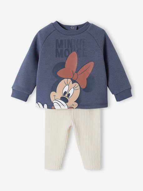 Disney® Fleece Sweatshirt + Velour Trousers Combo for Baby Girls slate blue - vertbaudet enfant 