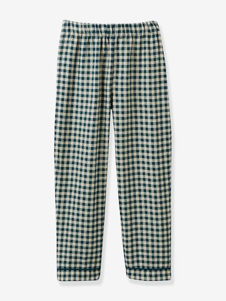 Classic Gingham Pyjamas for Boys, by CYRILLUS chequered green - vertbaudet enfant 