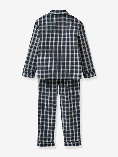 Pyjama classique Garçon Vichy CYRILLUS carreaux bleu - vertbaudet enfant 