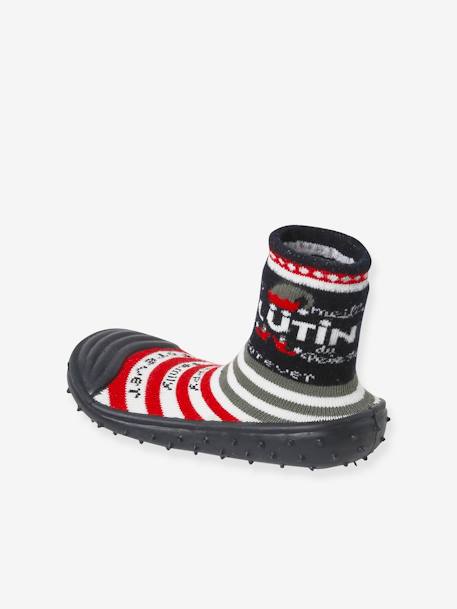 Christmas Special Non-Slip Slipper Socks for Children blue - vertbaudet enfant 