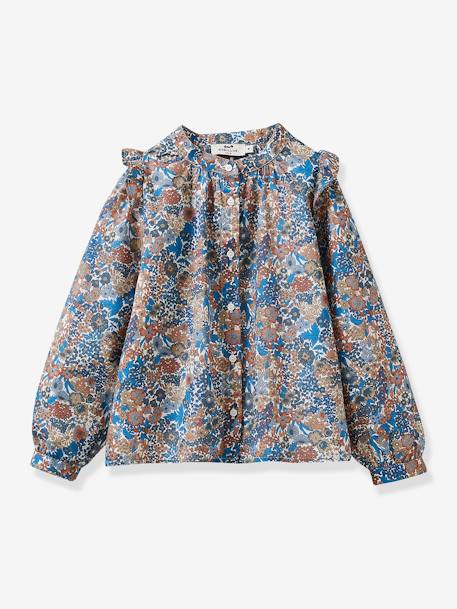 Shirt in Liberty® Fabric for Girls, Margareth by CYRILLUS printed white - vertbaudet enfant 