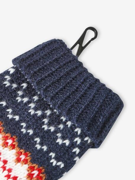 Christmas Gift Box: Reindeer Beanie + Snood + Mittens Set for Baby Boys navy blue - vertbaudet enfant 