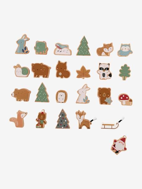 Calendrier de l'Avent avec jouets en bois FSC® bleu+écru+vert - vertbaudet enfant 