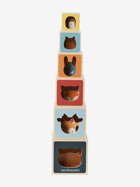 Tour de cubes avec formes à encastrer en bois FSC® Croque la vie+Tanzanie+Tanzanie - vertbaudet enfant 