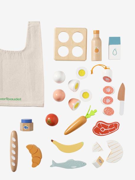 Set of Food Items + Shopping Bag, in Certified Wood wood - vertbaudet enfant 