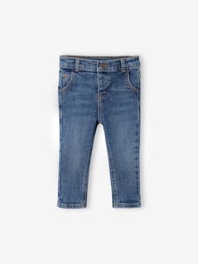 Straight Leg Jeans for Babies, Basics  - vertbaudet enfant