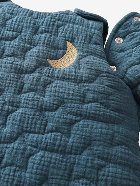 Gigoteuse hiver quiltée manches amovibles en gaze de coton bio* NUITS DE RÊVE caramel+écru+marine - vertbaudet enfant 