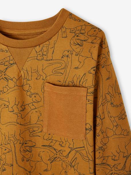 Printed Sweatshirt-Style Top for Boys ochre - vertbaudet enfant 