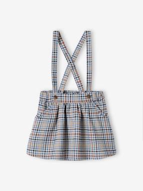 Baby-Dresses & Skirts-Chequered Skirt with Straps, for Babies